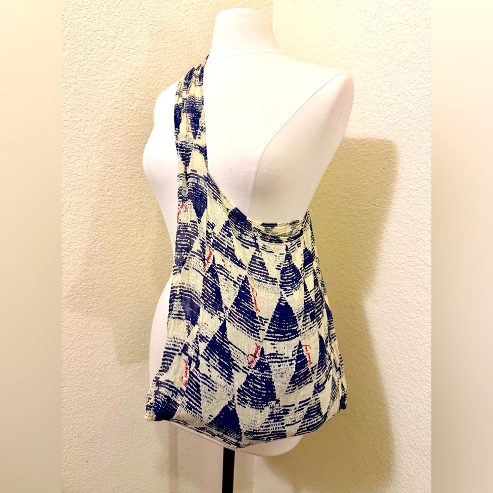 Free People Cotton Linen Reusable Shopping Tote